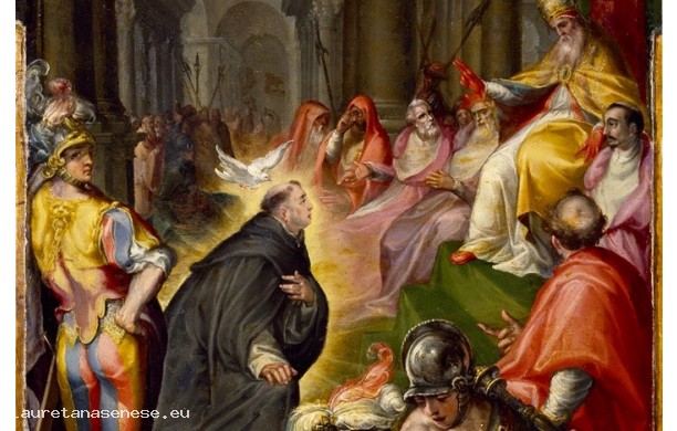 Il Beato Ambrogio Sansedoni davanti al Papa