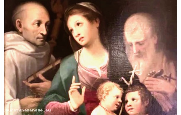 Madonna col Bambino, San Giovannino, il Beato Bernardo Tolomei e Sant'Onofrio