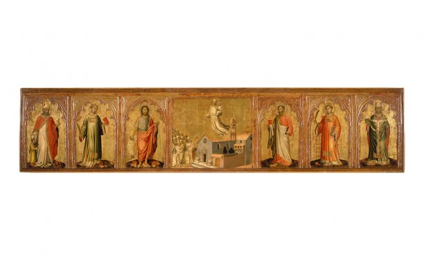 Predella di Madonna col Bambino che appare ai confratelli sopra la chiesa