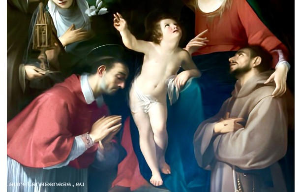 Madonna col Bambino e i Santi Carlo Borromeo, Francesco, Chiara, Caterina da Siena e Giovanni Battista