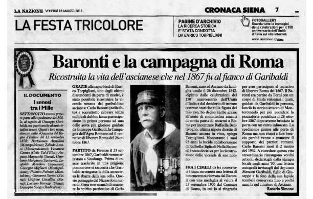 2011, Giovedì 17 Marzo - 150° anno dall'UNITÀ D'ITALIA