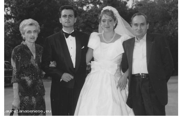 1989 - Gli sposi Luciano e Debora con i coniugi Marini