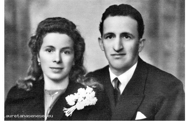 1950, Venerdì 8 Settembre - Ricordo matrimoniale di Giovanni e Caterina