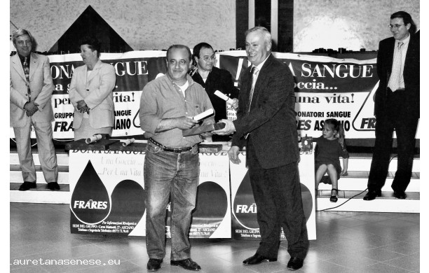 2001- Festa del Donatore: I donatori premiati