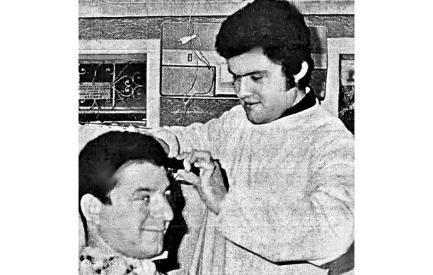 1964 - Il barbiere Giorgio agli inizi della sua attivita'