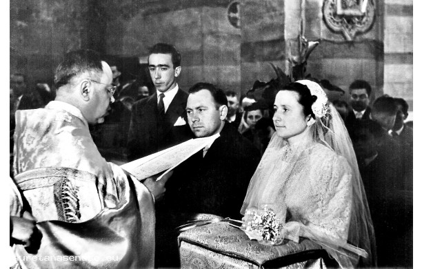 1953, lunedì 6 aprile - Matrimonio di Piero Rughi e Vera