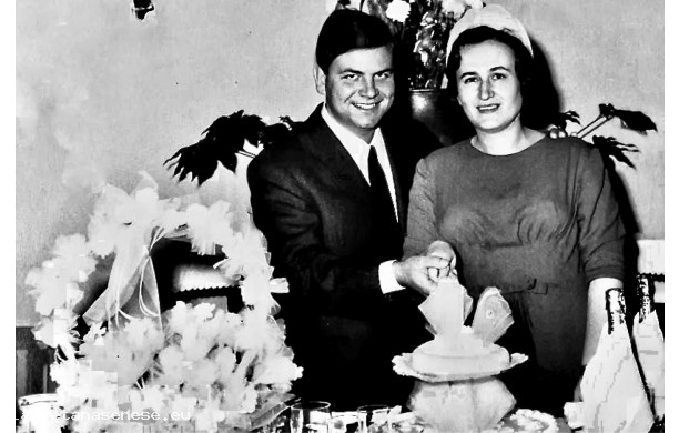 1964, Lunedì 19 Ottobre - Rosanna e Carlo sposi a Monte Oliveto Maggiore