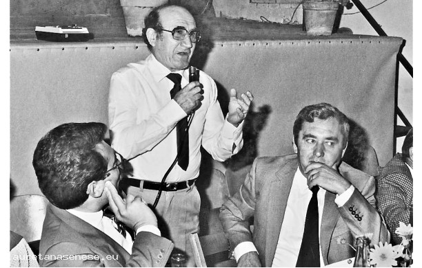 1984 - Cena dei Menciaioli, Sergio Anselmi al microfono